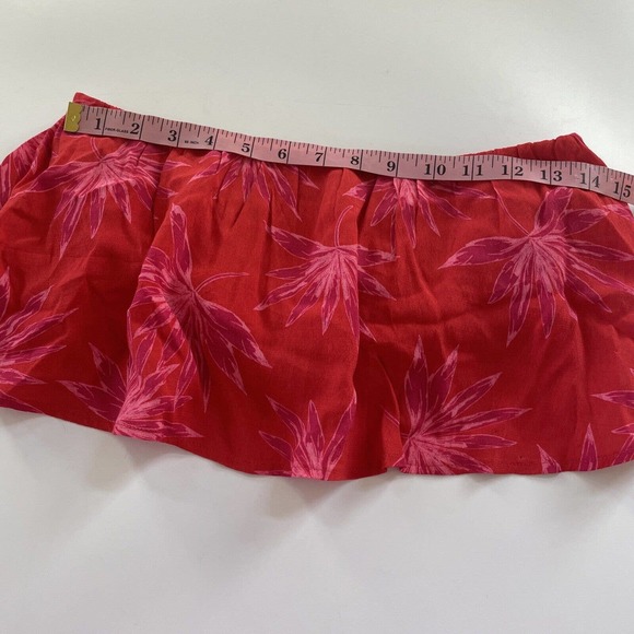 Dee Elly 2 Piece Pants and Cropped Top Outfit Hawaiian Print Red Women's Large - Picture 9 of 11